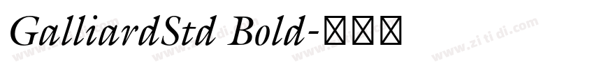 GalliardStd Bold字体转换